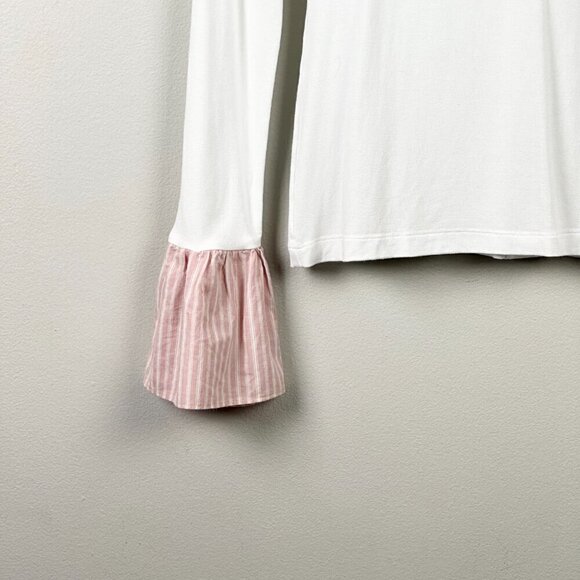 ME+EM Delicate Frill Layering Top White and Pink - Picture 6 of 9